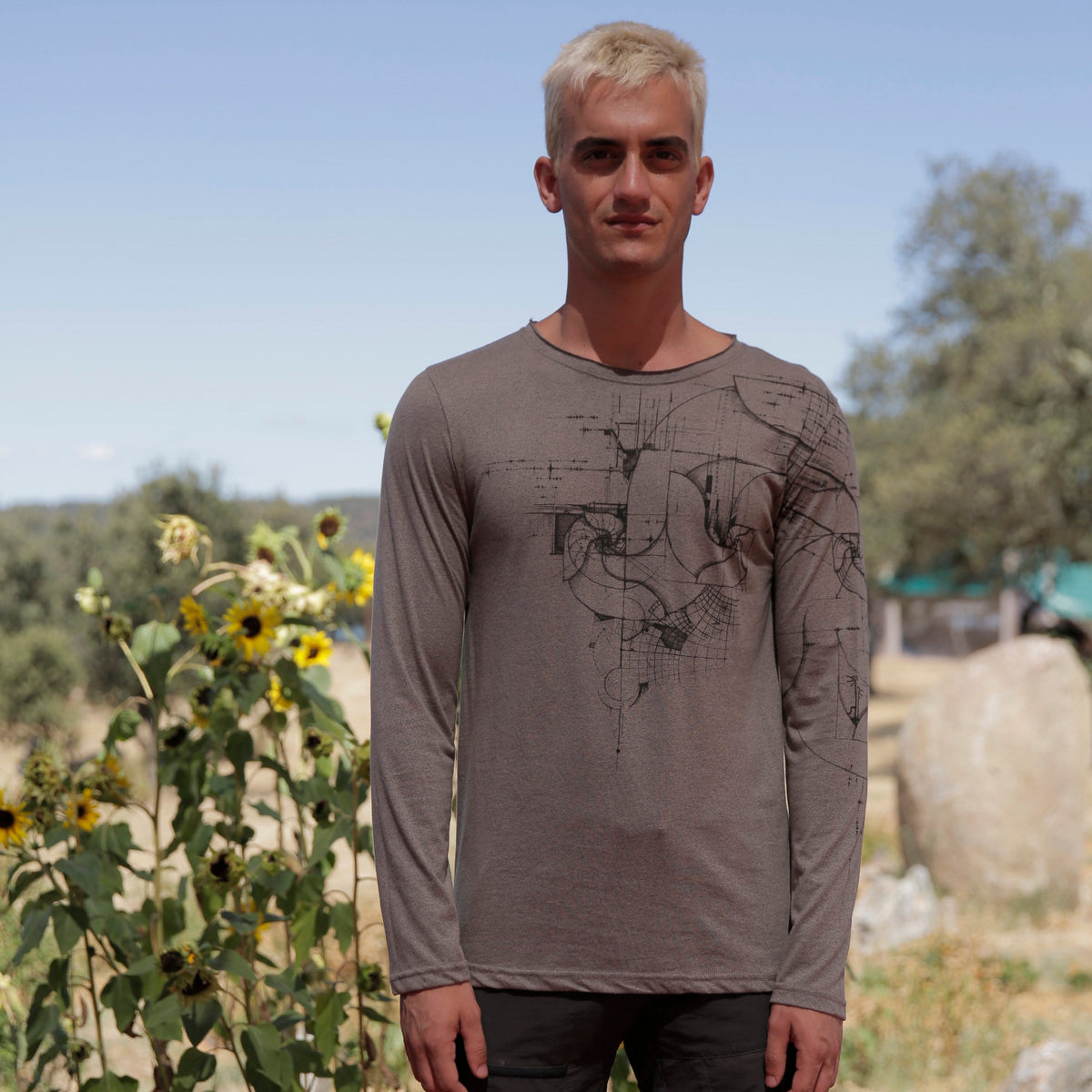 FIBONACCI LONG SHIRT - BEIGE