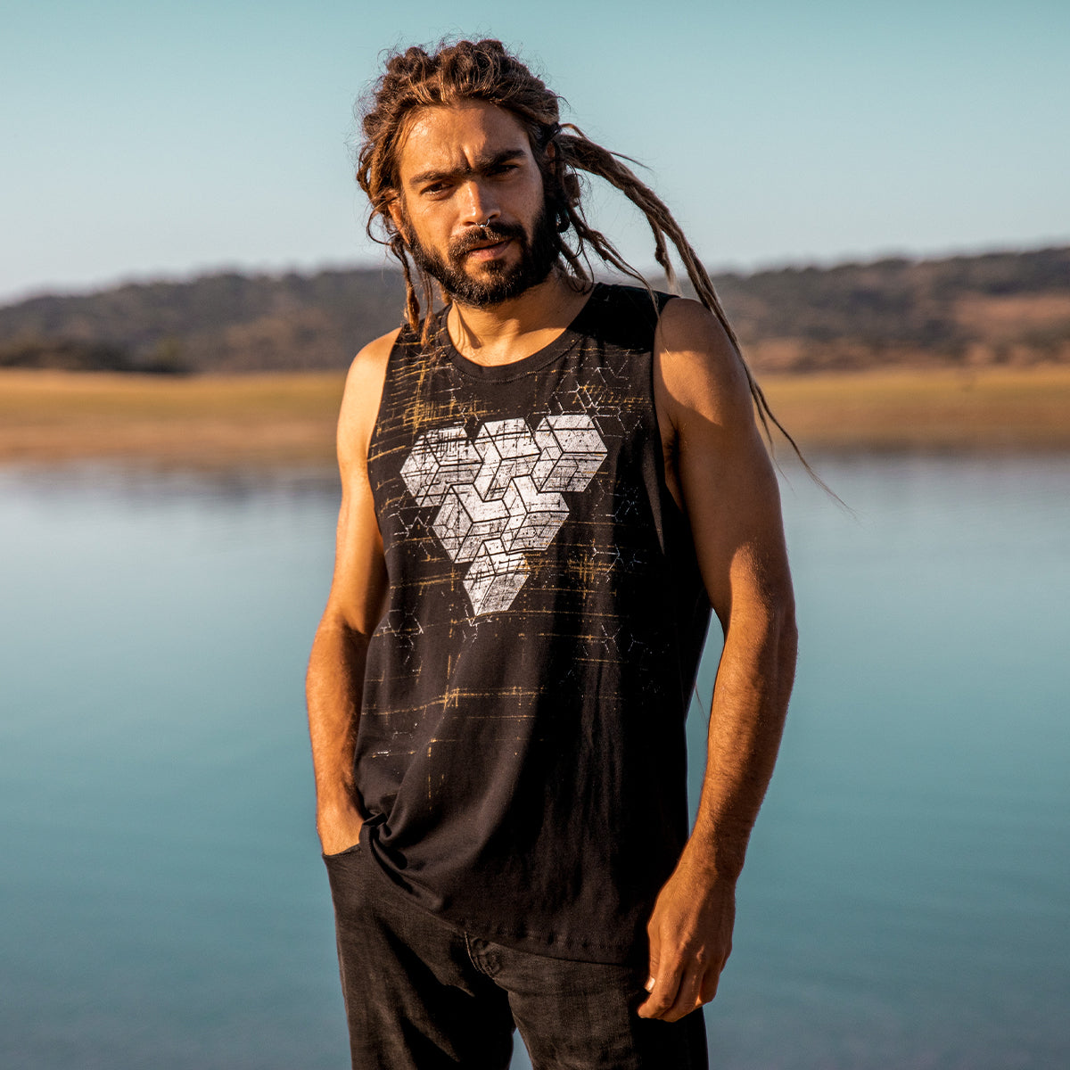 FREQUENCY TANK TOP - BLACK