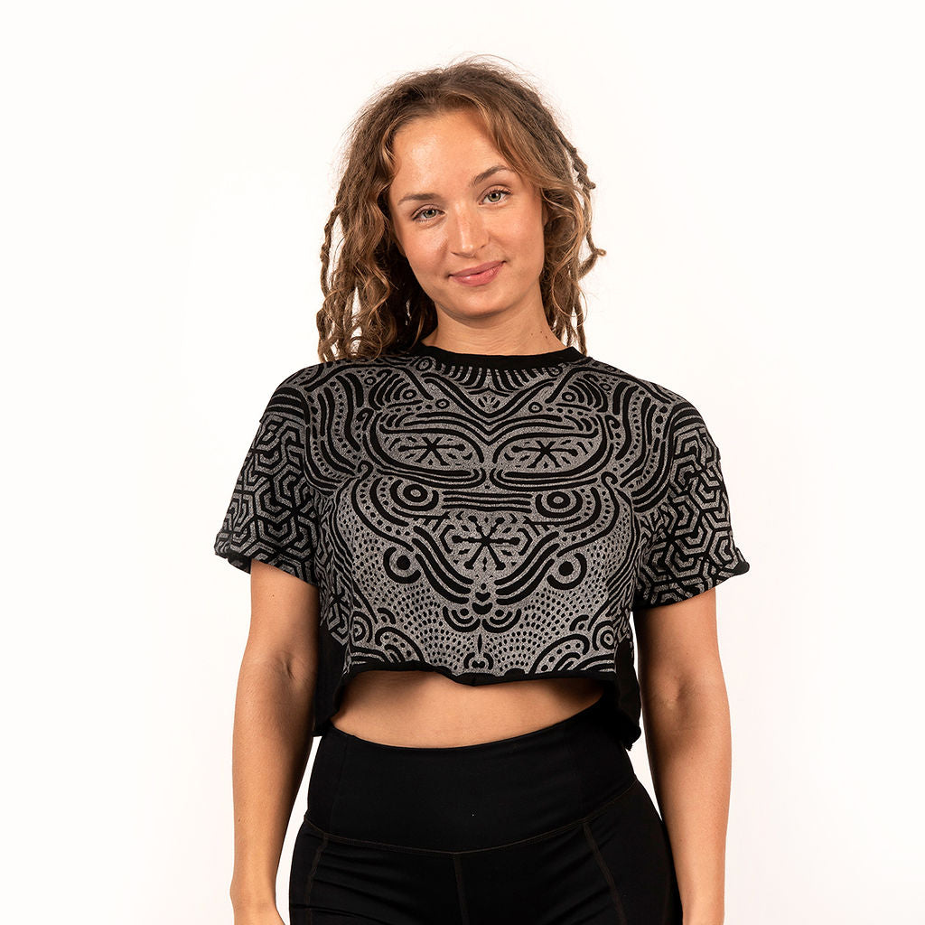 DISS BOOM T-SHIRT CROP - BLACK