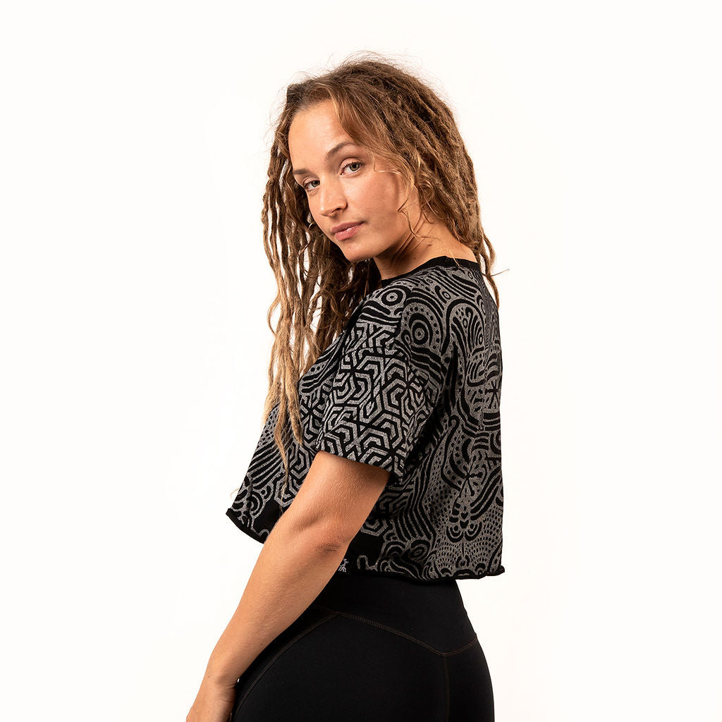 DISS BOOM T-SHIRT CROP - BLACK