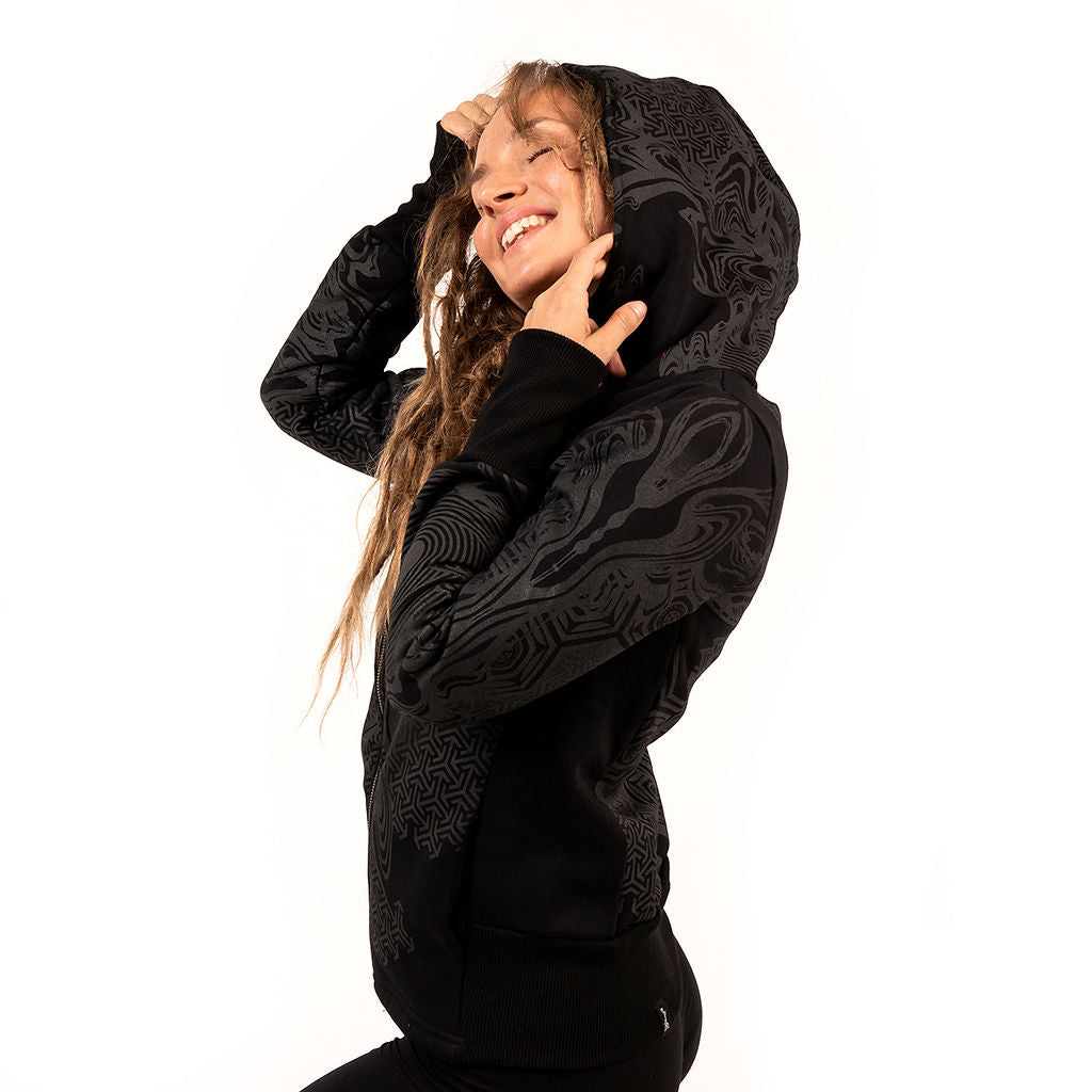 OMA WOMEN HOODIE – BLACK