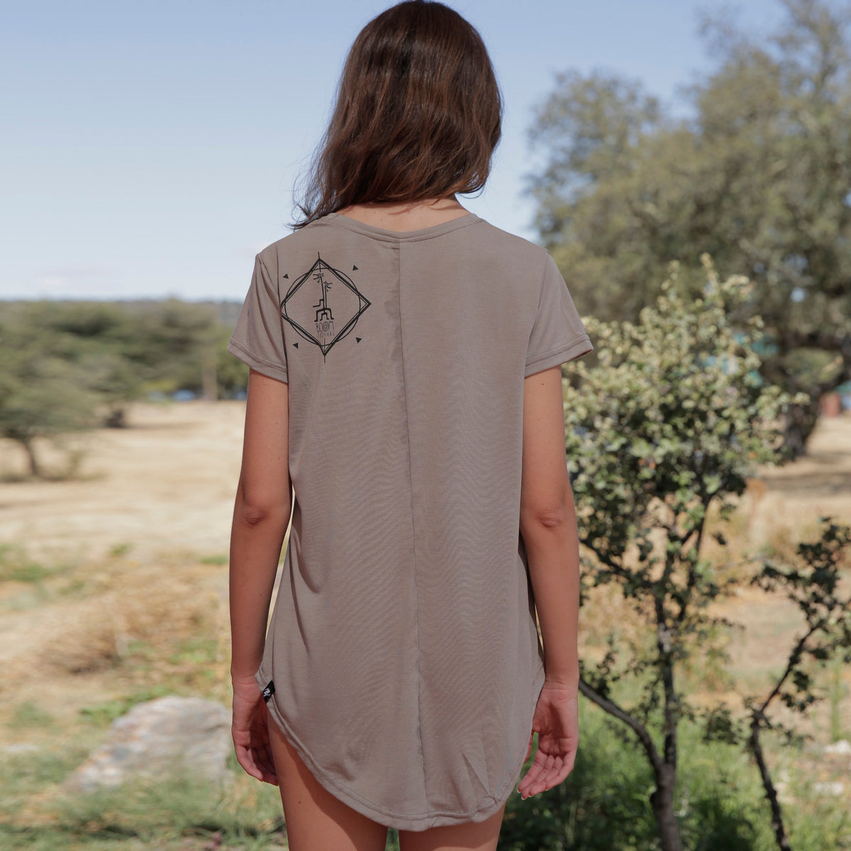 GEOMETRIC FLOWER T-SHIRT - GREEN