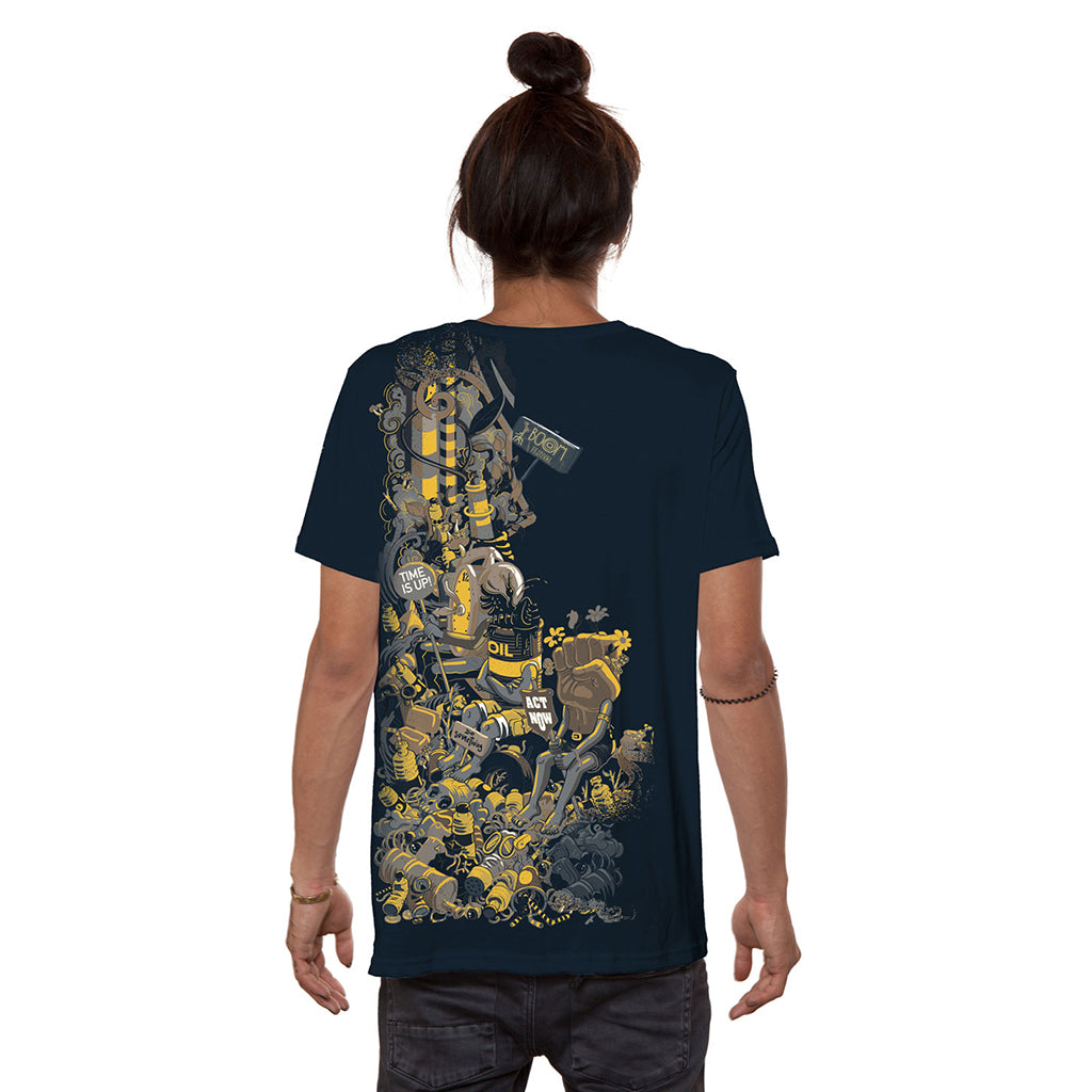 TIME IS UP T-SHIRT – DARK BLUE